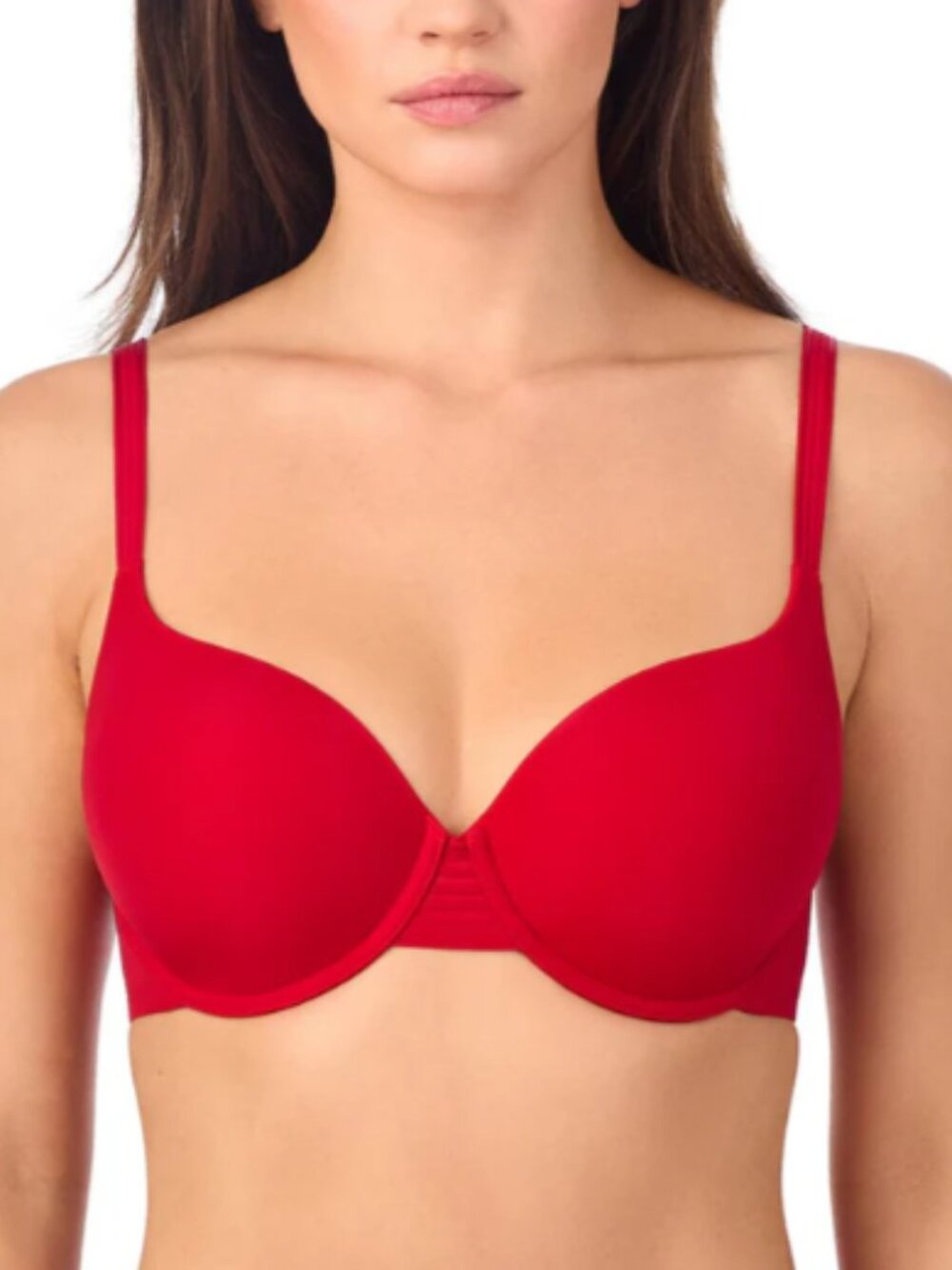 Le Mystere Second Skin Back Smoothing Bra Red 36D NWT